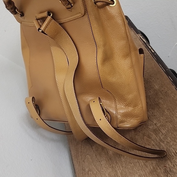 GUCCI Backpack Leather Mustard Yellow with Bamboo handle - Picture 16 of 16